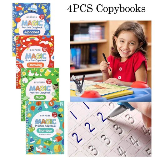 Kids Practice Copybook Set (4Pcs/Set)